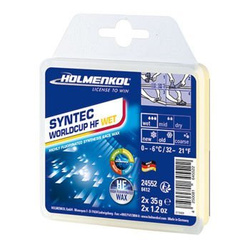 Zjazdový vosk HOLMENKOL Syntec Worldcup HF Wet  2x35g