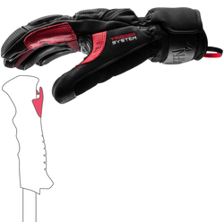 Lyžiarske rukavice LEKI Griffin Pro 3D Black/Red - 2025/26
