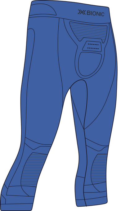 Funkčné nohavice X-bionic Energizer 4.0 Pants 3/4 Men Blossom Blue/Black - 2024/25