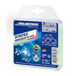 Zjazdový vosk HOLMENKOL Syntec Worldcup HF Mid 2x35g