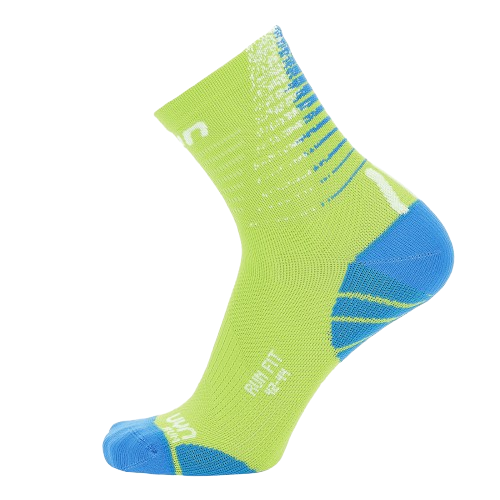 Bežecké ponožky UYN Man Run Fit Socks Lime/Blue