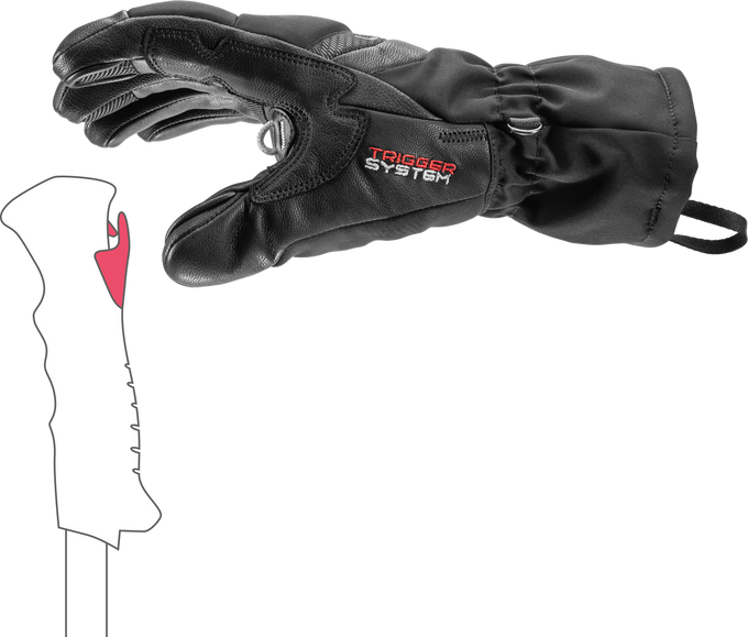 Lyžiarske rukavice LEKI Griffin Base 3D Women Black - 2025/26