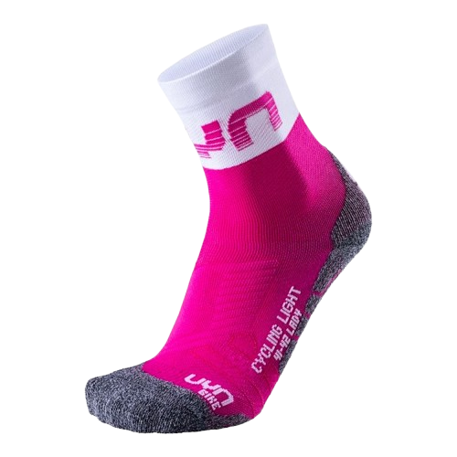 Cyklistické Ponožky UYN Women Cycling Light Socks Pink/White