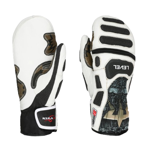 Lyžiarske rukavice Level SQ CF Mitt Black/White - 2025/26