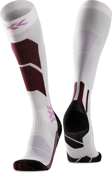 Lyžiarske ponožky X-Socks Ski Perform OTC WMN X WHITE/LAVENDER - 2025/26