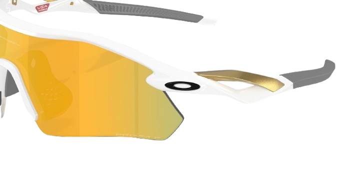 Slnečné okuliare Oakley Radar Plate Polished White/Gold Frame/Prizm 24K Polarized Lenses