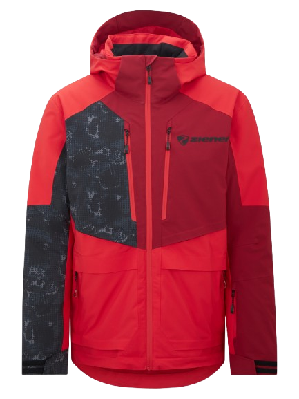 Lyžiarska bunda Ziener Trivor Man Padded Red Black Foggy Print - 2025/26