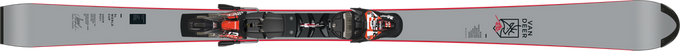 Zjazdové lyže Van Deer SL FIS WC + XComp 12 GW Black/Flo Red - 2025/26