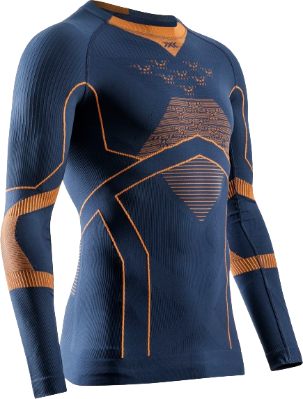 Funkčné tričko X-bionic Energy Accumulator Light Shirt LS Marine/Orange - 2024/25