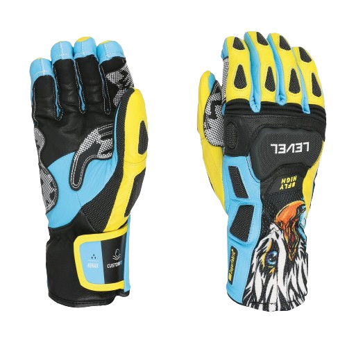 Lyžiarske rukavice Level SQ CF Yellow/Blue - 2025/26