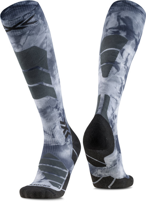 Lyžiarske ponožky X-socks Ski Expert TIEDYE X BLACK/X WHITE