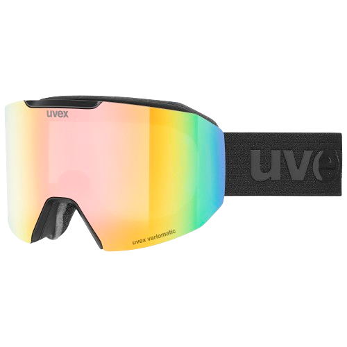 Lyžiarske okuliare Uvex Evidnt ATTRACT Small V Black Matt/Mirror Rainbow + spare lens - 2025/26
