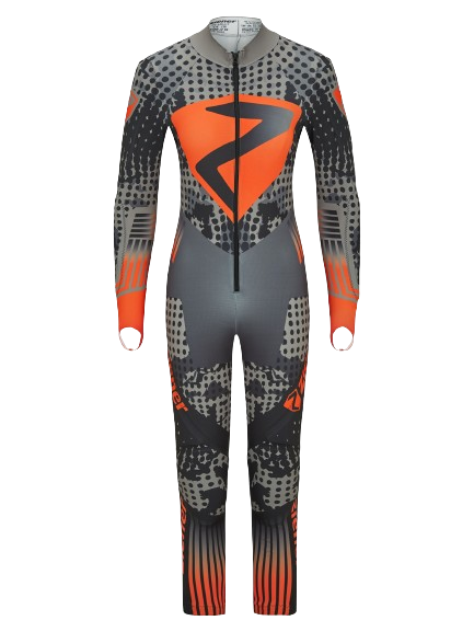 Lyžiarska kombinéza Ziener RCE Racesuit Black Foggy Print Orange Pop - 2024/25