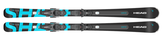 Zjazdové lyže HEAD Shape E-V8 + Protector PR 11 GW BR. 85 Matt Black - 2025/26