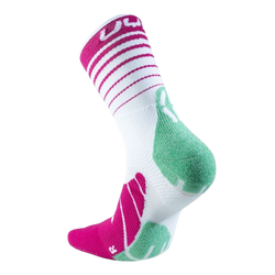 Outdoorové ponožky UYN Woman Runner's Five Socks White/Fuchsia/Green