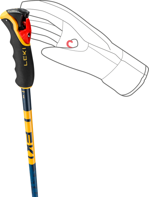 Zjazdové palice LEKI Spitfire Vario 3D Orange - 2025/26