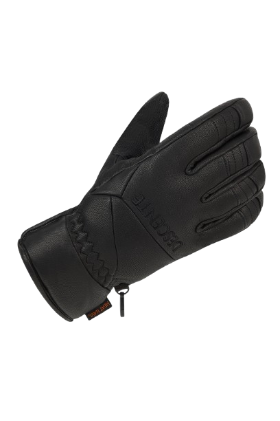 Lyžiarske rukavice Descente Leather Glove Black - 2025/26