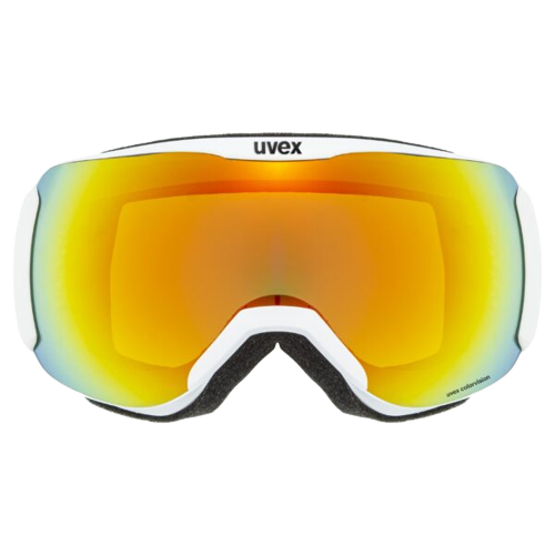 Lyžiarske okuliare Uvex Downhill 2100 CV White Matt SL Orange-Green - 2023/24