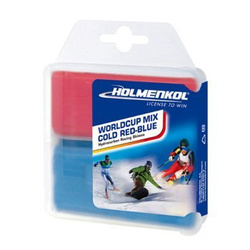 Zjazdový vosk HOLMENKOL Worldcup Mix Cold Red-Blue 2x35g