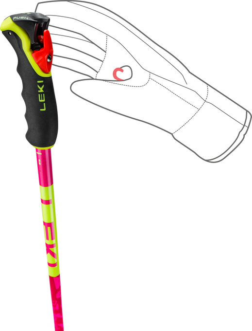 Zjazdové palice LEKI Spitfire 3D Pink - 2025/26