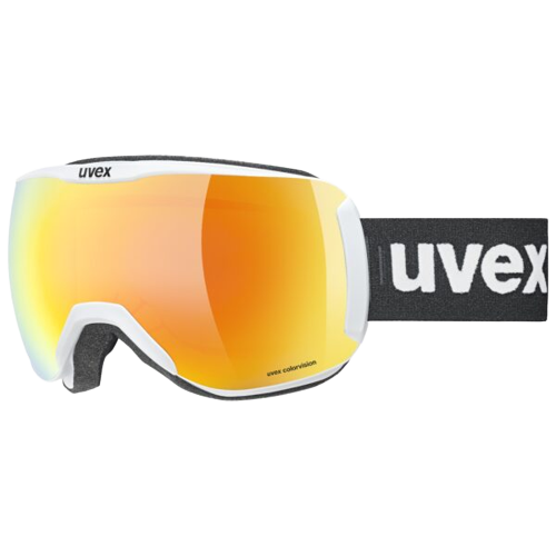 Lyžiarske okuliare Uvex Downhill 2100 CV White Matt SL Orange-Green - 2023/24
