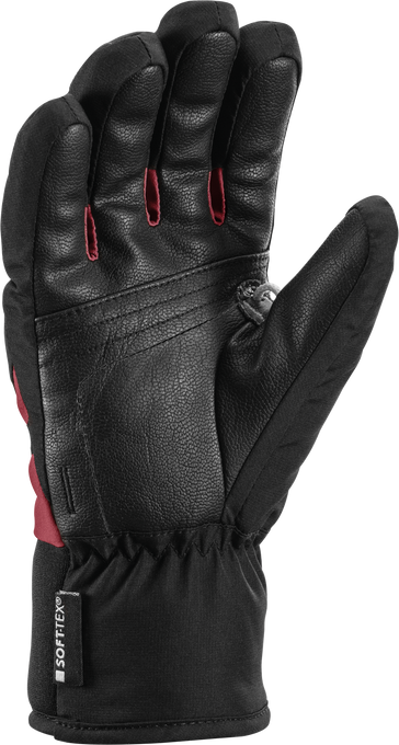 Lyžiarske rukavice LEKI Griffin 3D Junior Black/Rose - 2025/26
