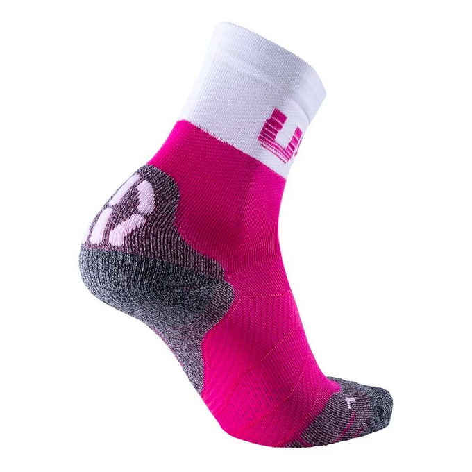 Cyklistické Ponožky UYN Women Cycling Light Socks Pink/White