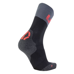 Cyklistické Ponožky UYN Man Cycling Light Socks Black/Grey/Hibiscus