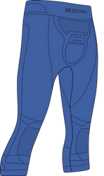 Funkčné nohavice X-bionic Energizer 4.0 Pants 3/4 Men Blossom Blue/Black - 2024/25