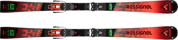 Zjazdové lyže Rossignol Hero Athlete SL PRO 128-149 R21 + NX 10 GW B73 Black Hot Red - 2025/26