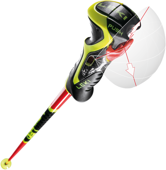 Zjazdové palice LEKI WCR SL 3D Red - 2025/26