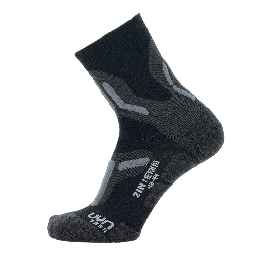 Outdoorové ponožky UYN Man Trekking 2in Merino Socks Black/Grey 