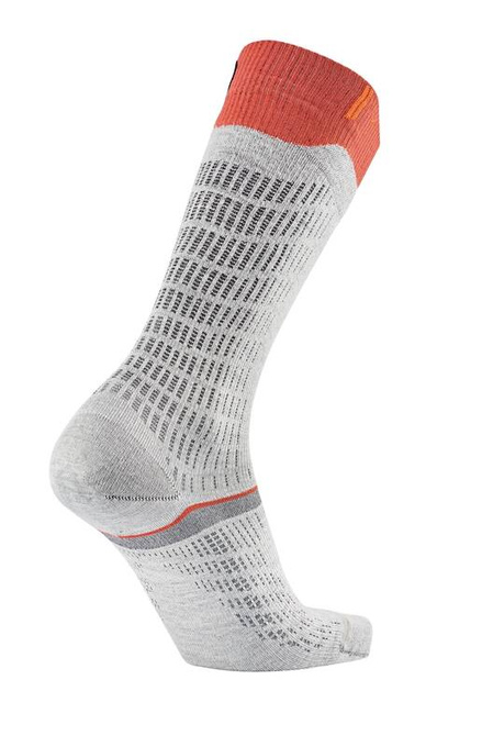Lyžiarske ponožky Sidas Ski Merino Performance Light Grey/Coral - 2025/26