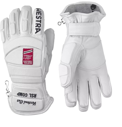 Lyžiarske rukavice Hestra RSL Comp Vertical Cut d3O Impact White/Medium Blue - 2025/26