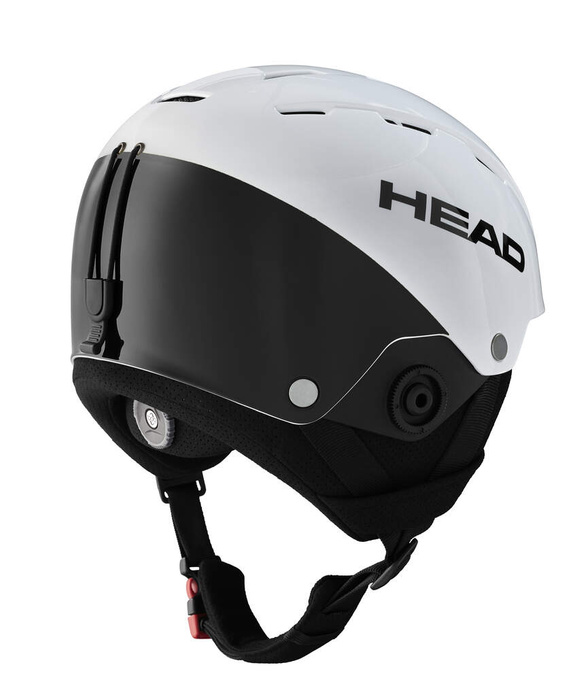 Lyžiarska helma HEAD Team SL White/Black + Chránič čeľuste - 2025/26