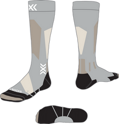 Ponožky X-socks Ski Discover Merino OTC Seal Grey/Light Sand - 2024/25