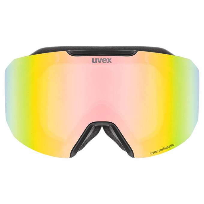 Lyžiarske okuliare Uvex Evidnt ATTRACT Small V Black Matt/Mirror Rainbow + spare lens - 2025/26
