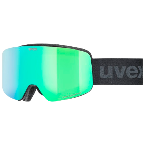 Lyžiarske okuliare Uvex PWDR FM Black Matt/Mirror Green - 2025/26