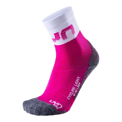 Cyklistické Ponožky UYN Women Cycling Light Socks Pink/White