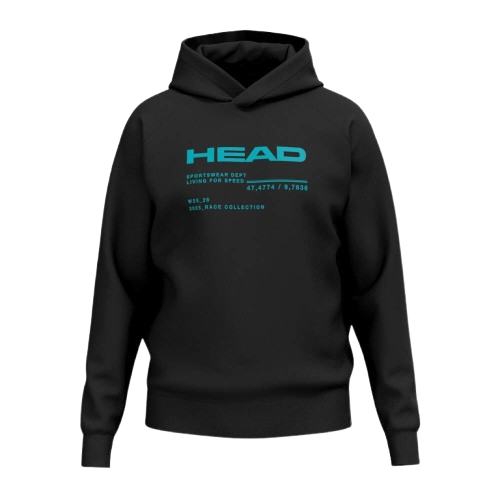 Mikina HEAD Race Hoodie Junior Black - 2025/26