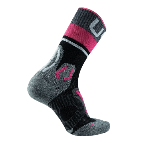 Outdoorové ponožky UYN Woman Trekking One Merino Socks Black/Pink