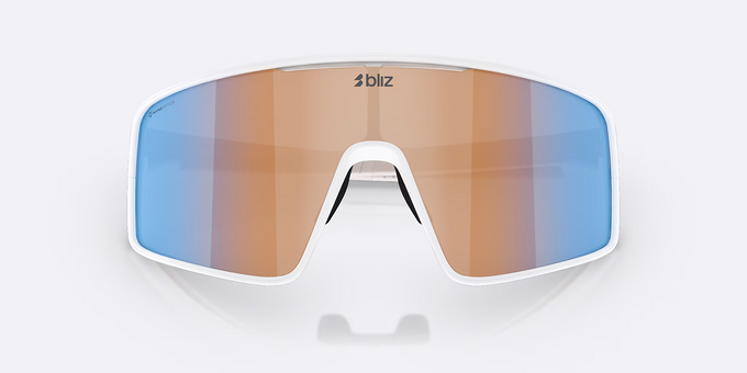 Slnečné okuliare BLIZ P001 Frame Matte White with N_O_N Coral/Orange Mirror Blue Lenses
