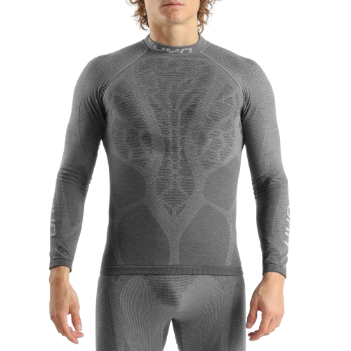 Funkčné tričko UYN Man Elevatyon Biomorph UW Shirt Long SL Turtle New Neck Grey Melange - 2025/26