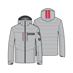 Lyžiarska bunda Rossignol Hero Blackside Puffy JKT Soft Gray - 2024/25