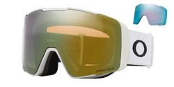 Lyžiarske okuliare Oakley Line Miner Pro L Matte White Prizm Sage Gold + náhradné zorníky Prizm Sapphi - 2024/25