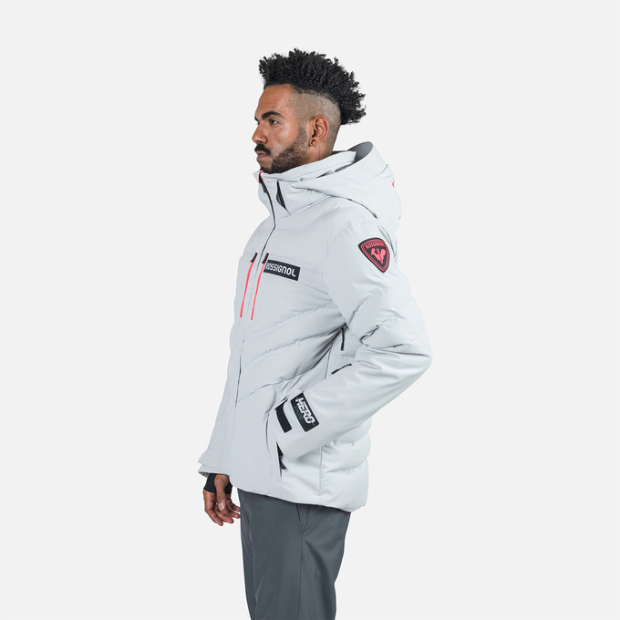 Lyžiarska bunda Rossignol Hero Blackside Puffy JKT Soft Gray - 2024/25