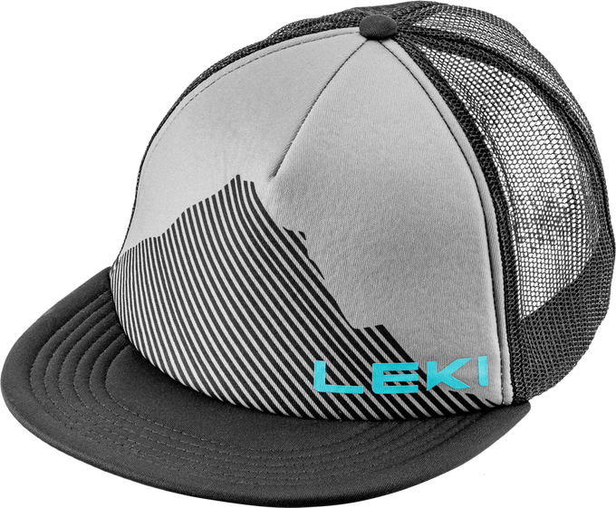 Viečko LEKI Logo Cap Black Sharkskin/Peacock Blue - 2023